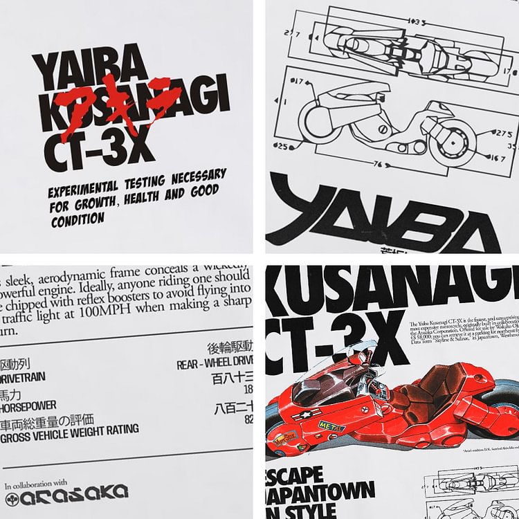 Koszulka Akira Vintage z czystej bawełny
