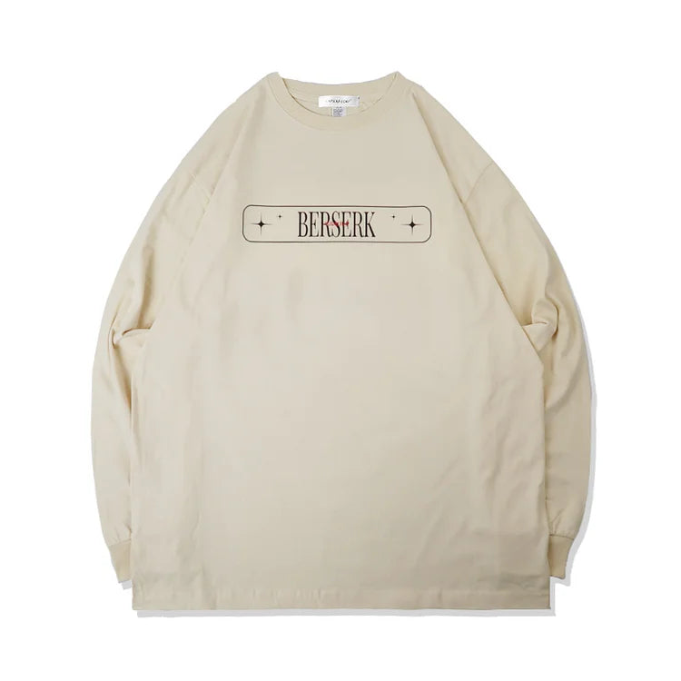 Berserk Langarm-T-Shirt aus reiner Baumwolle