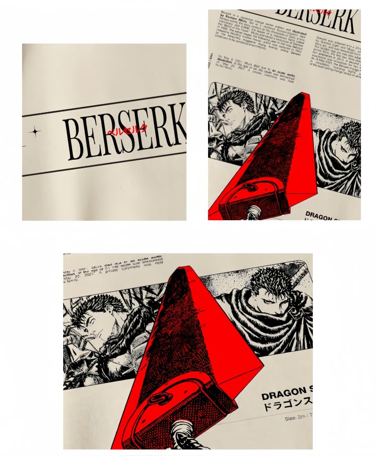 Felpa con cappuccio Berserk in puro cotone