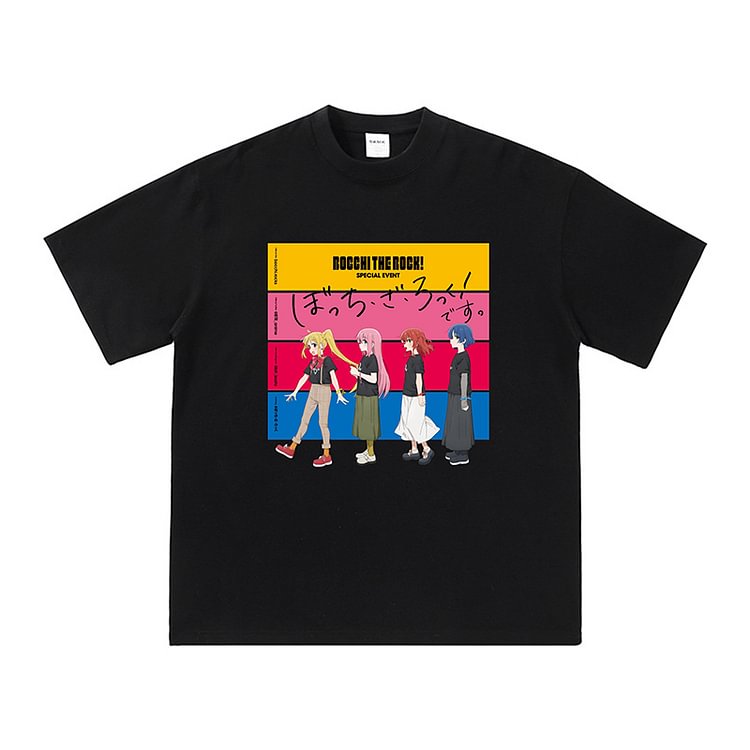 Bocchi The Rock Kawaii-T-Shirt aus reiner Baumwolle