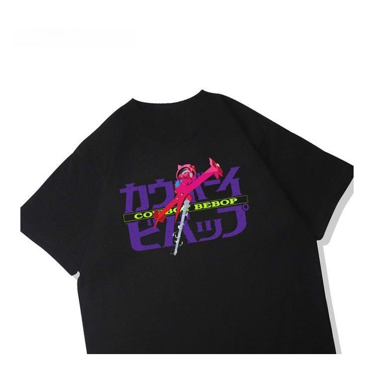 Camiseta de algodón puro con el logotipo de Cowboy Bebop