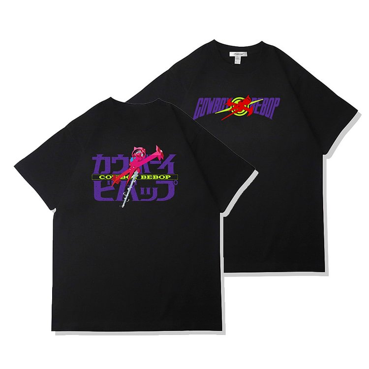 Camiseta de algodón puro con el logotipo de Cowboy Bebop