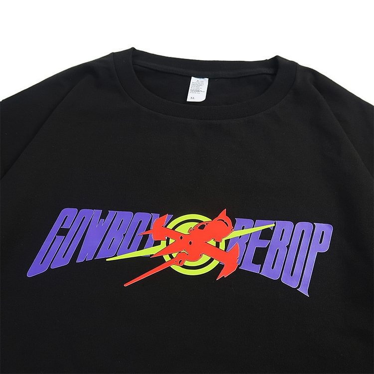 Camiseta de algodón puro con el logotipo de Cowboy Bebop