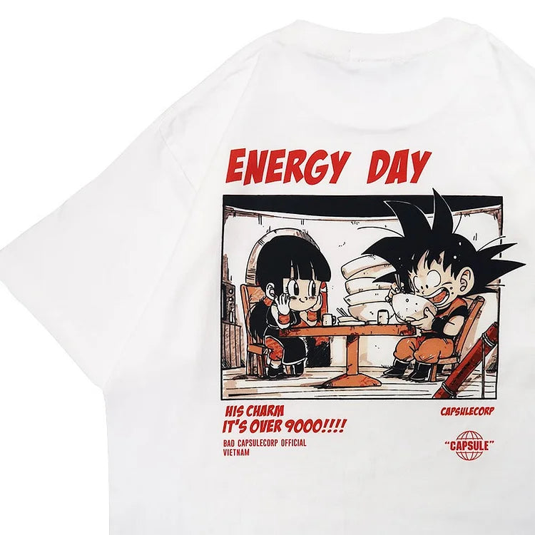 Pure Cotton Dragon Ball Goku & Chichi T-paita