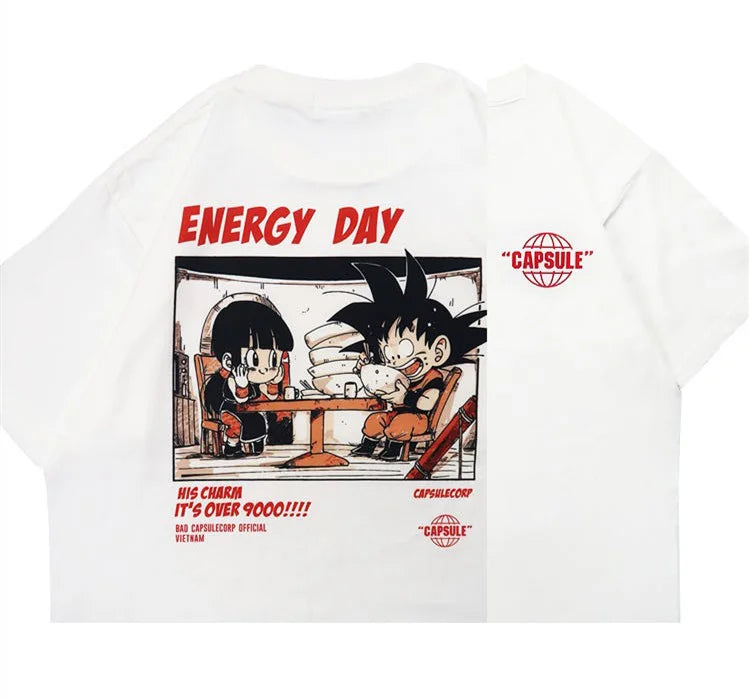 Pure Cotton Dragon Ball Goku & Chichi T-paita