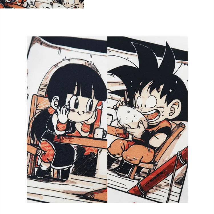 Pure Cotton Dragon Ball Goku & Chichi T-paita