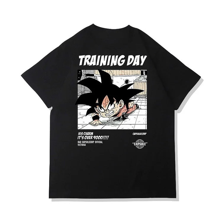 Pure Cotton Dragon Ball Little Son Goku Traning Day T-paita