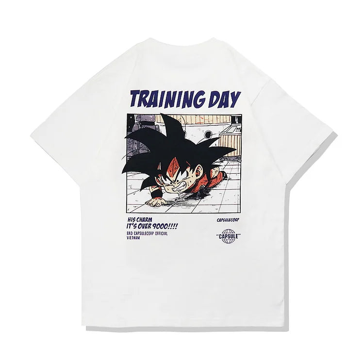 Pure Cotton Dragon Ball Little Son Goku Traning Day T-paita