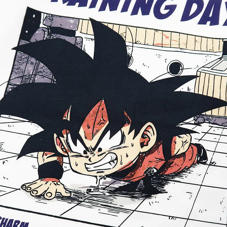 Pure Cotton Dragon Ball Little Son Goku Traning Day T-paita