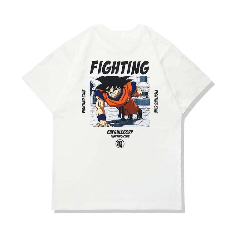 Camiseta de algodão puro Dragon Ball Son Goku Training Day