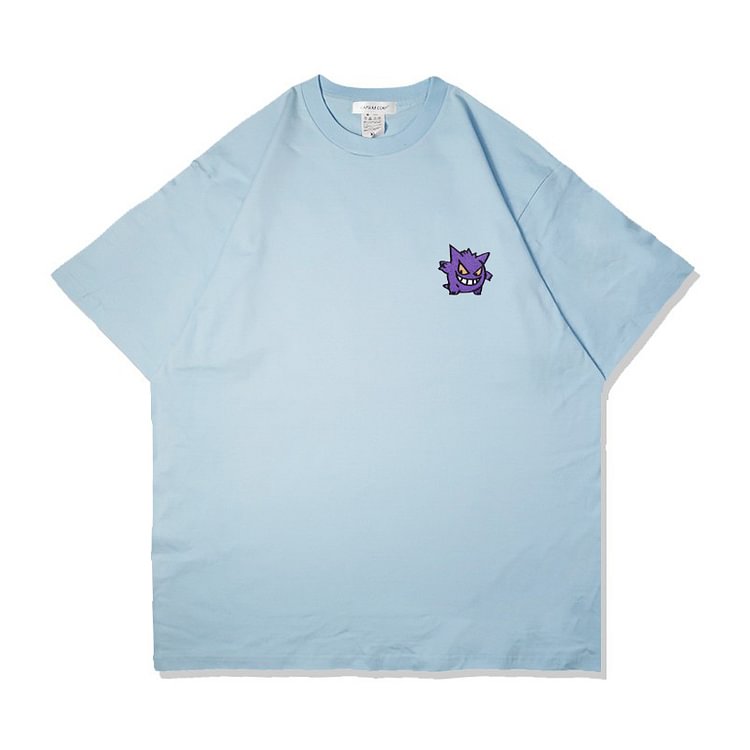 Gengar-brodert T-skjorte i ren bomull