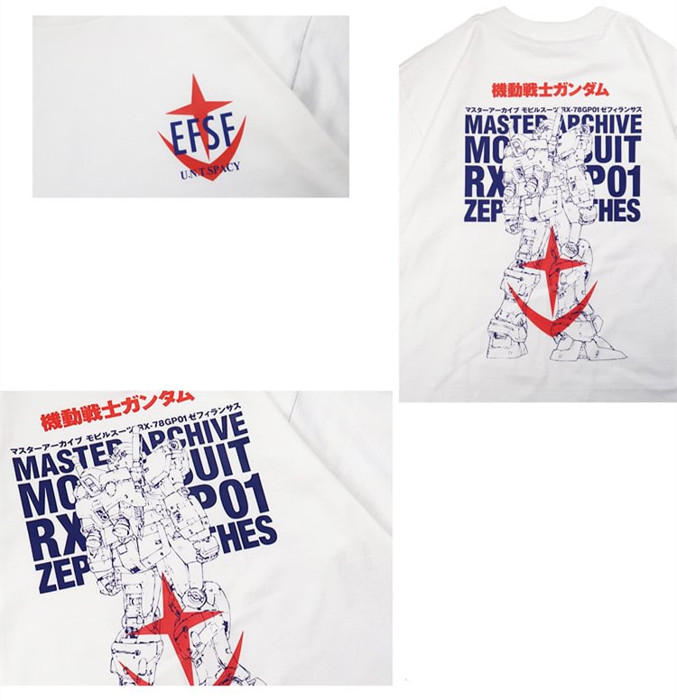 Μπλουζάκι Gundam Κινητό κοστούμι από καθαρό βαμβάκι