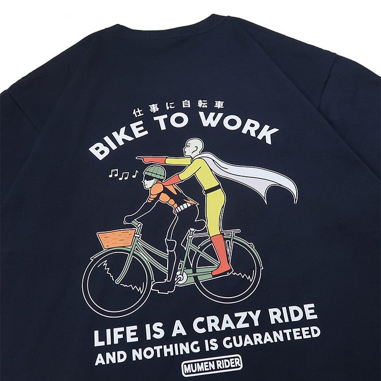 Puur katoenen One Punch Man Mumen Rider T-shirt