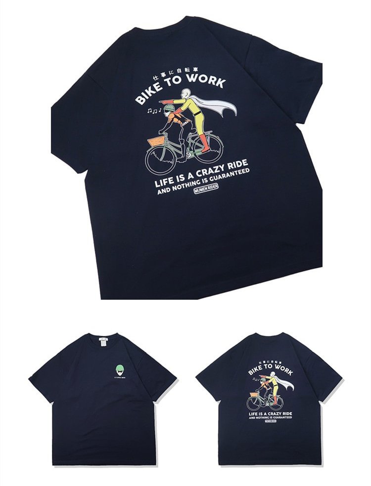 Puur katoenen One Punch Man Mumen Rider T-shirt
