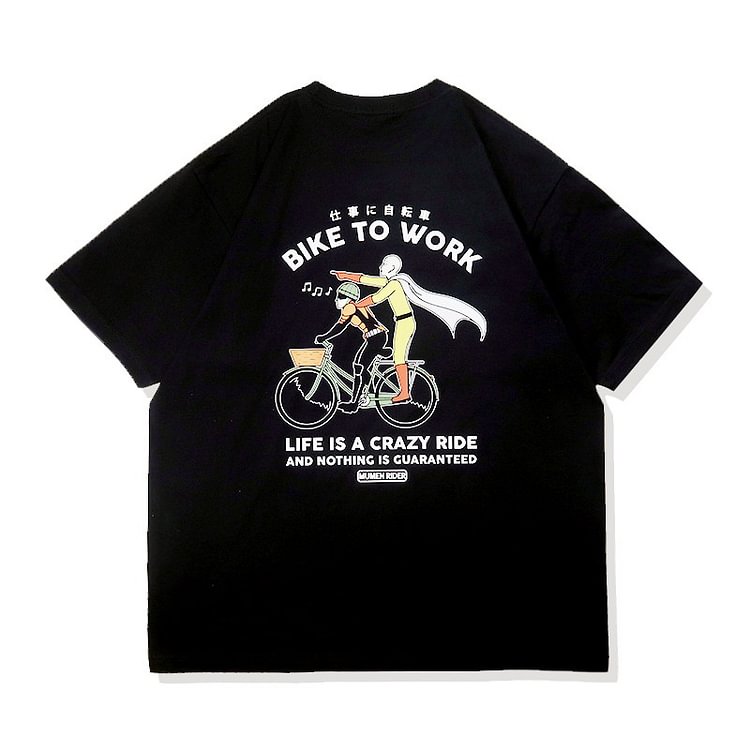 Puur katoenen One Punch Man Mumen Rider T-shirt