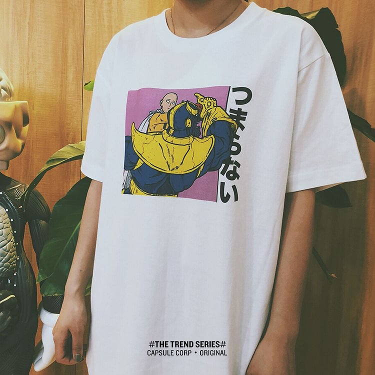 Pure Cotton One Punch Man Saitama "Boring" T-shirt