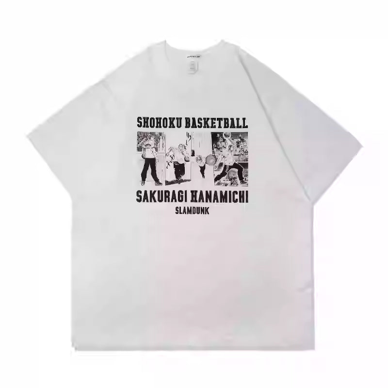 Maglietta da basket Slam Dunk Shouhoku in puro cotone