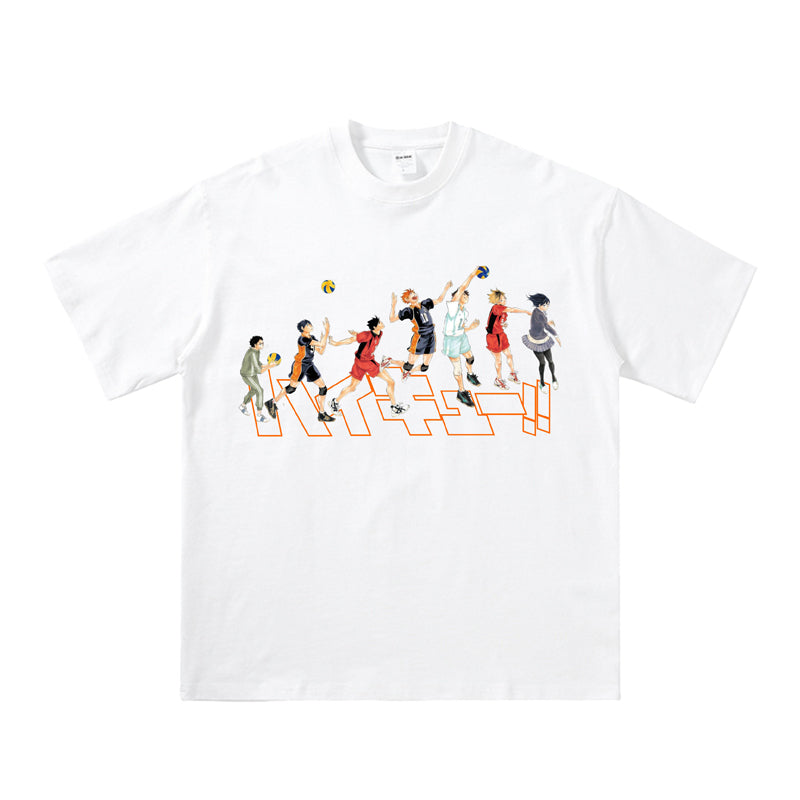 Haikyuu-T-Shirt aus reiner Baumwolle