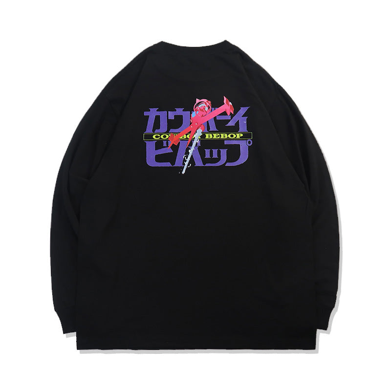 Camiseta de manga larga Cowboy Bebop de algodón puro