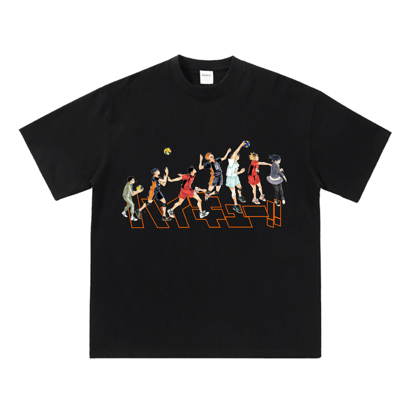 Haikyuu-T-Shirt aus reiner Baumwolle
