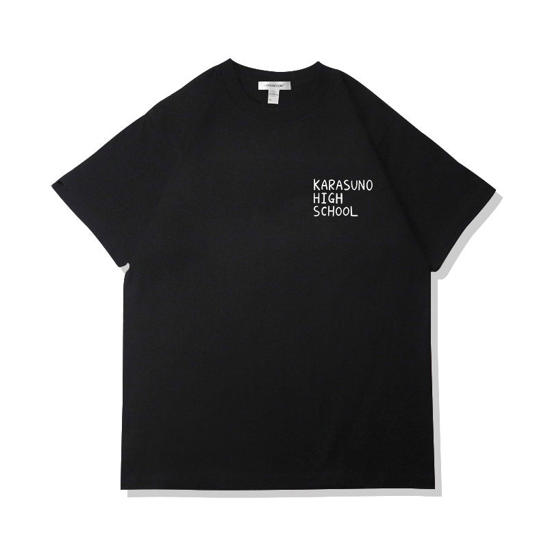 Haikyuu Karasuno High School Sommer-T-Shirt aus reiner Baumwolle