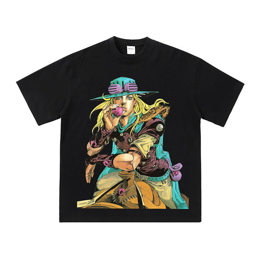 Pure Cotton Jojo's Bizzare Adventure Steel Ball Run Summer Tshirt