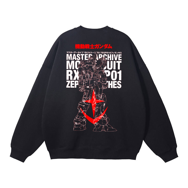 Φορητή φόρμα από καθαρό βαμβάκι Gundam Sketch πουλόβερ