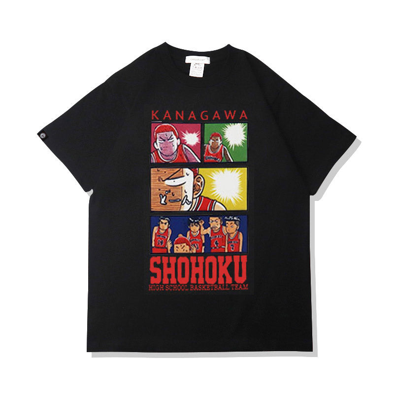 Camiseta retrô Slam Dunk de algodão puro