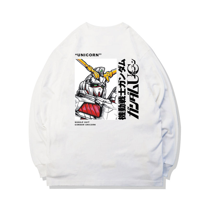 Pure Cotton Mobile Suit Gundam Unicorn Long Sleeve T-Shirt