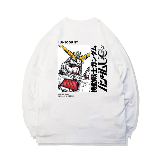 Μακρυμάνικο μπλουζάκι από καθαρό βαμβακερό φορείο Gundam Unicorn