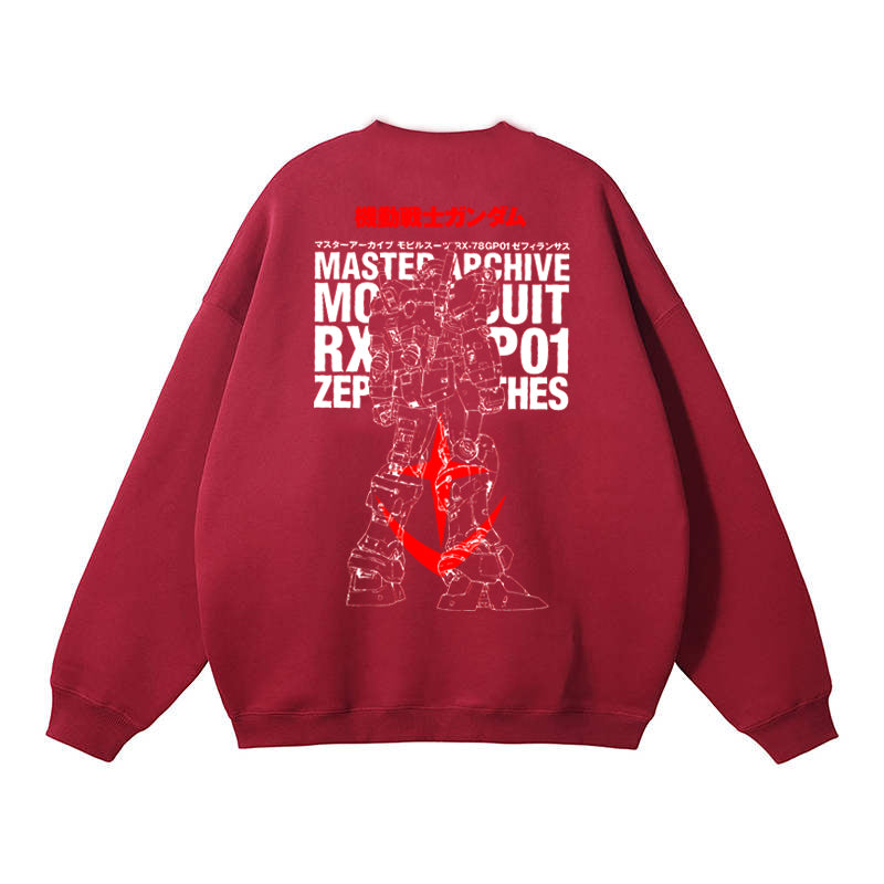 Φορητή φόρμα από καθαρό βαμβάκι Gundam Sketch πουλόβερ