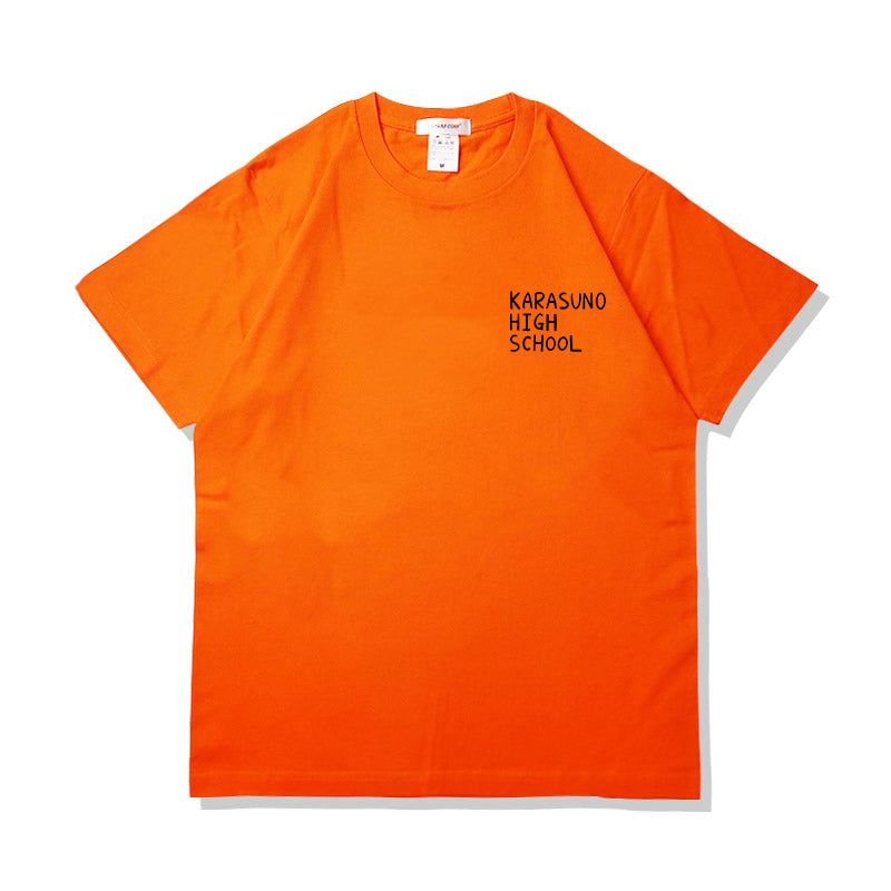 Haikyuu Karasuno High School Sommer-T-Shirt aus reiner Baumwolle