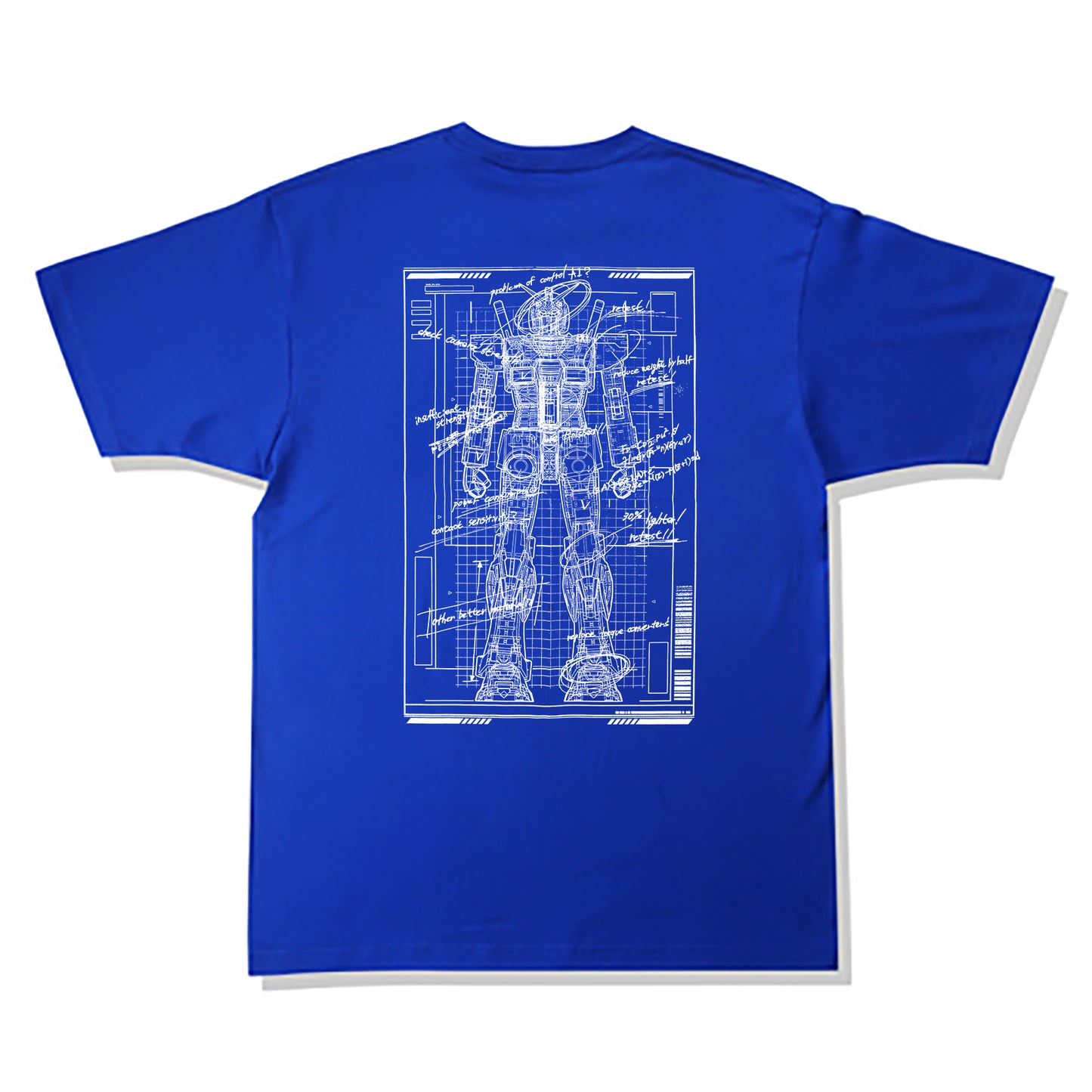 T-shirt en pur coton avec croquis de Mobile Suit Gundam
