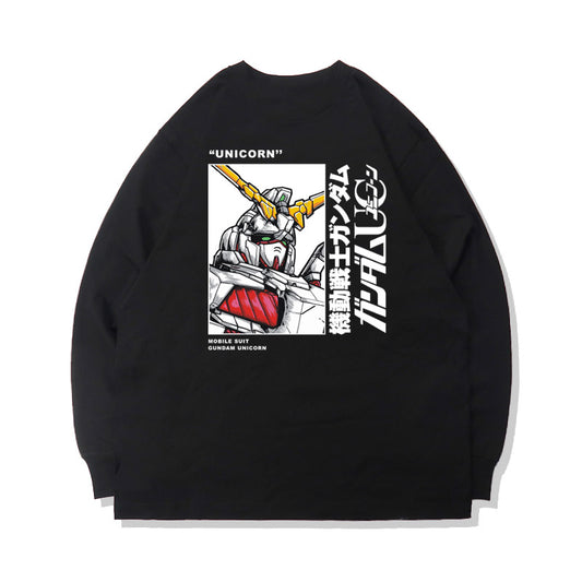 Μακρυμάνικο μπλουζάκι από καθαρό βαμβακερό φορείο Gundam Unicorn