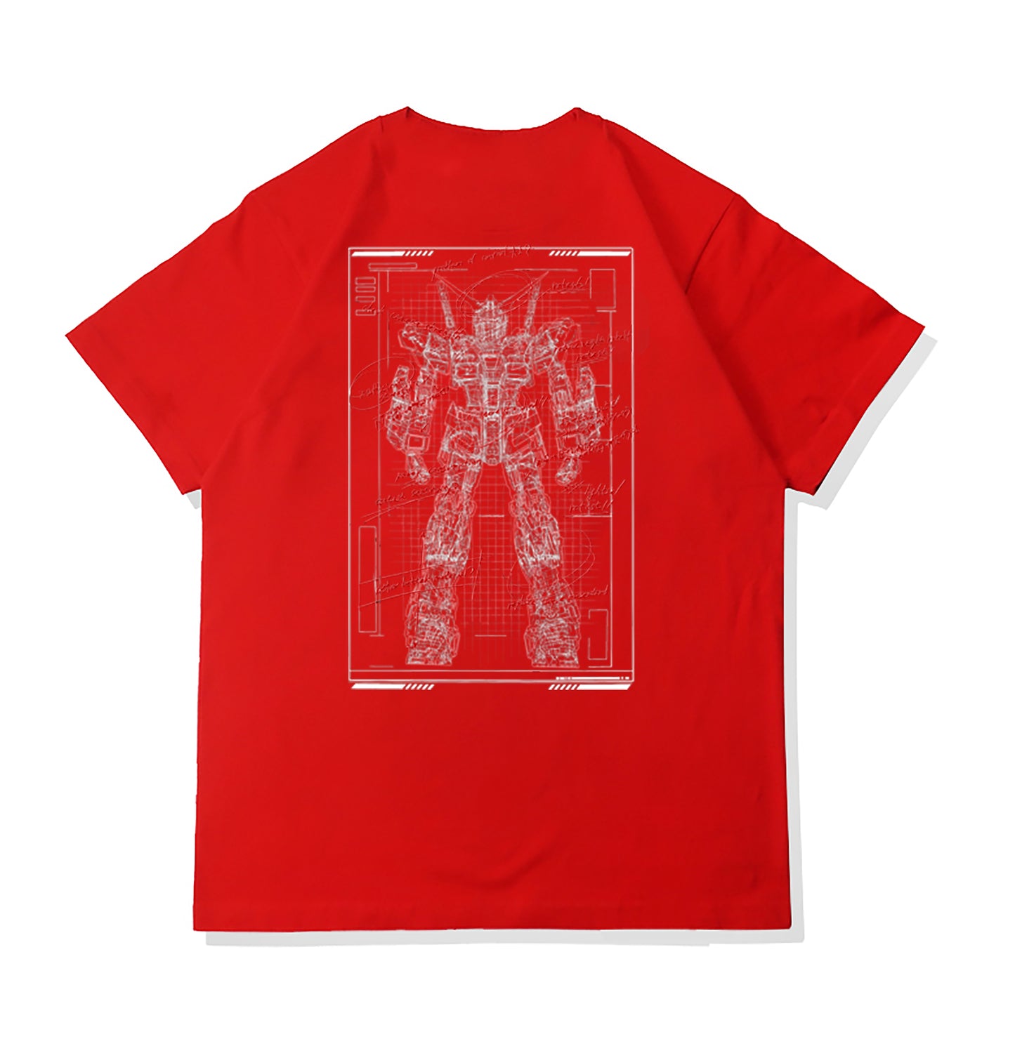 T-shirt en pur coton avec croquis de Mobile Suit Gundam