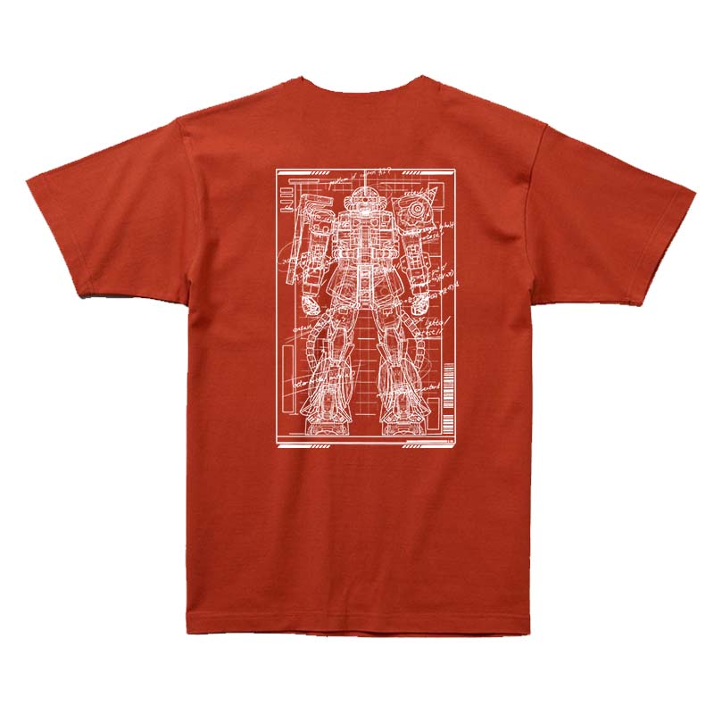 T-shirt en pur coton avec croquis de Mobile Suit Gundam