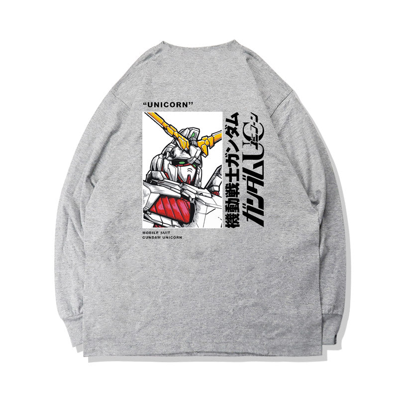 Pure Cotton Mobile Suit Gundam Unicorn Long Sleeve T-Shirt