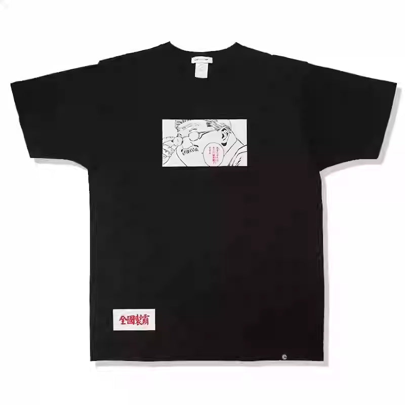 Camiseta Slam Dunk Anzai Mitsuyoshi de algodão puro