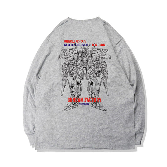 Pure Cotton Mobile Suit Gundam Gundam Factoryn pitkähihainen T-paita