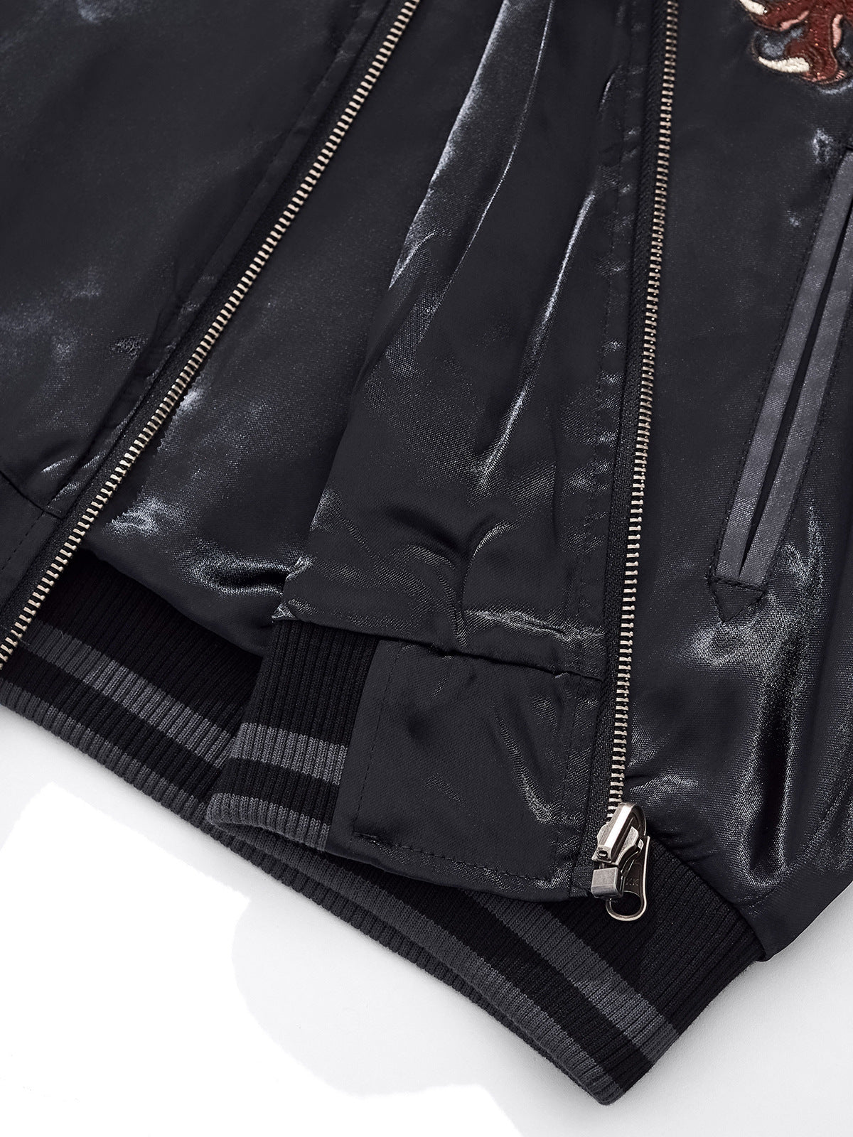 Dragon & Tiger Clash Satin Jacket