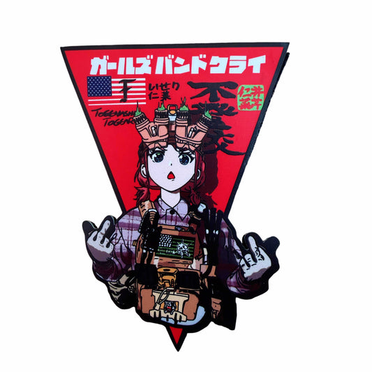 Écusson tactique de moralité pour groupe de filles d'anime