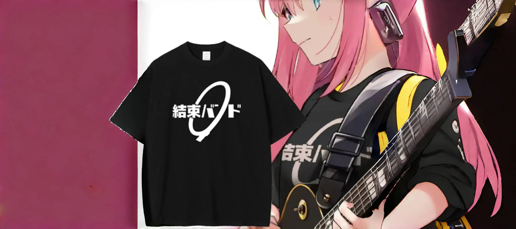 Kessoku Band T-shirt from Bocchi the Rock – 100% cotton Japanese anime shirt