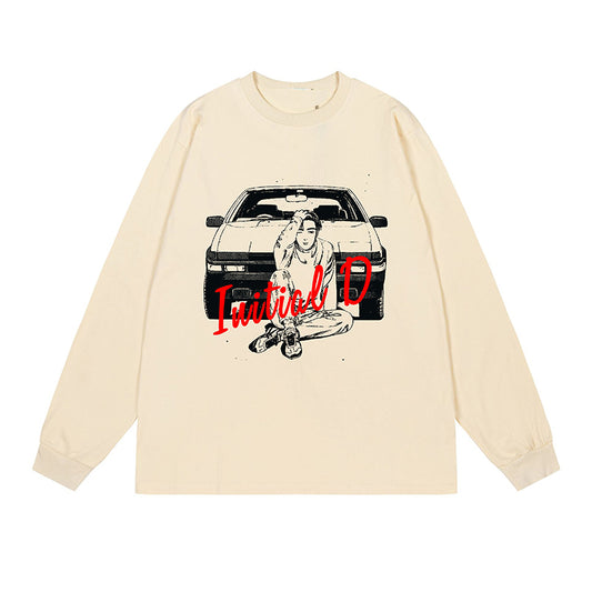 Pure Cotton Initial D Fujiwara Takumi Long Sleeved T-shirt