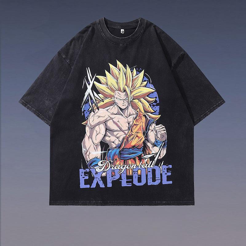 Pure Cotton Dragon Ball Explode DTG Printed T-shirt