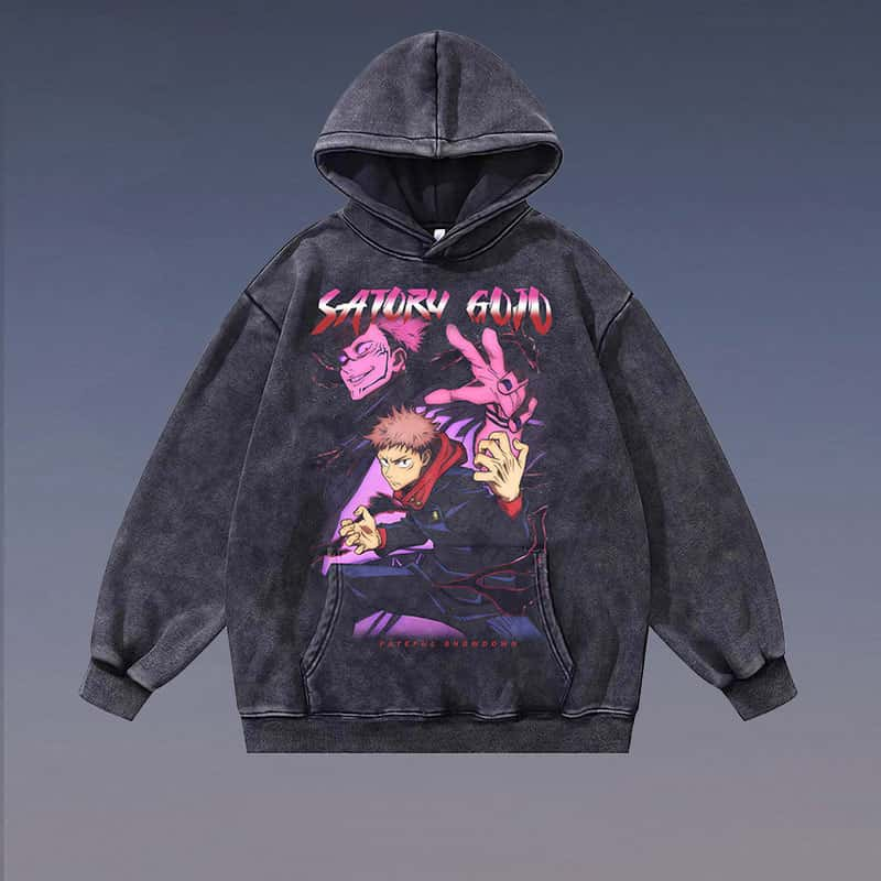 Pure Cotton Jujutsu Kaisen Yuji Itadori DTG Printed Hoodie