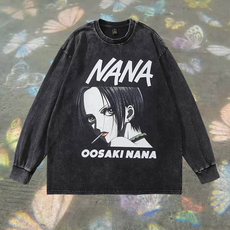 Pure Cotton Nana Oosaki DTG Printed Long Sleeve T-shirt