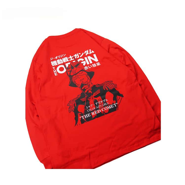 Pure Cotton Mobile Suit Gundam "The Red Comet" Long Sleeve T-Shirt