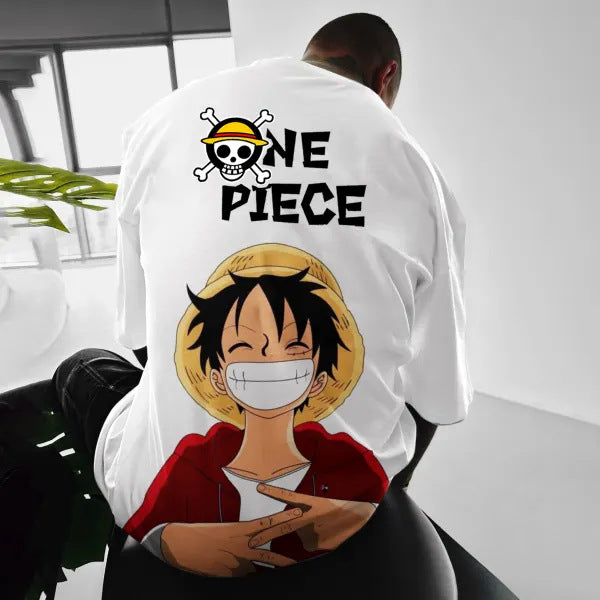 Pure Cotton One Piece Luffy Plus Size T-shirt