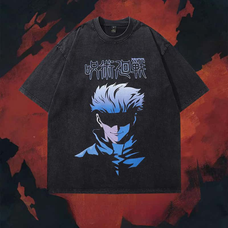 Pure Cotton Jujutsu Kaisen Satoru Gojo DTG Printed Tshirt