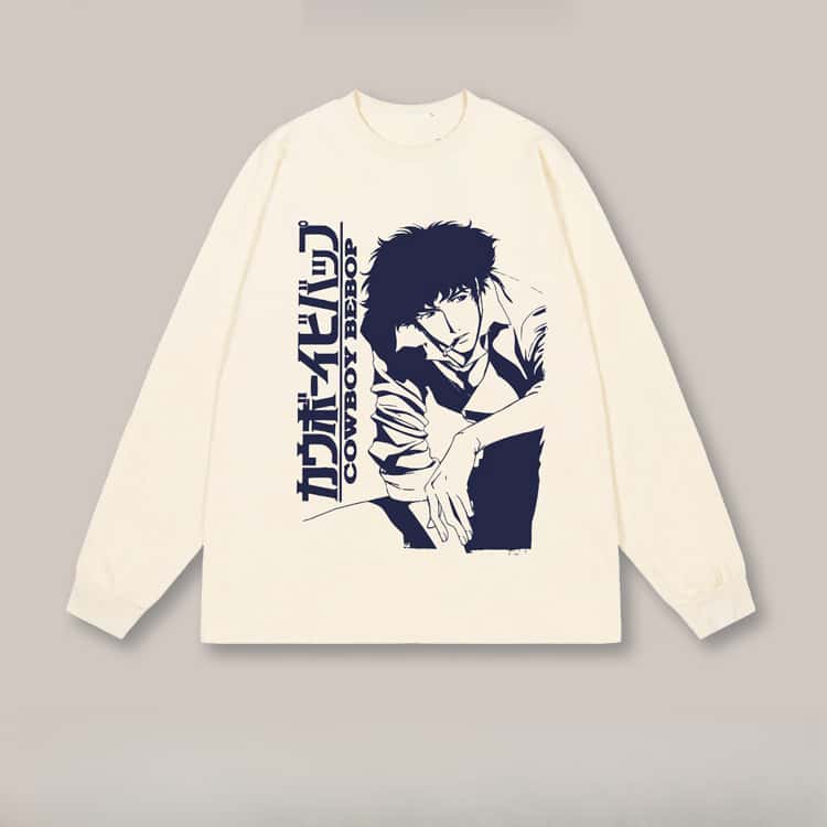 Cowboy Bebop Langarm-T-Shirt aus reiner Baumwolle